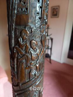 Vintage hand-carved lampstand, bought in India 1930-40's and now rare