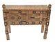 Vintage Heavily Carved Indian Damchiya Marriage Chest Sideboard Console Table