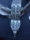 Vintage Indian Silver Belt, Wire Chain Effect Belt With Ornate Buckle