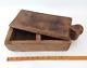 Vintage Or Antique Beautifully Made Large Wooden Slide Lid Carved Box, Spice Box