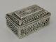 Vtg C1900 Colonial Indian Ceylon Solid Silver Trinket Jewellery Box Chest 101g