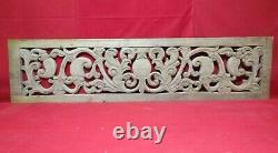 Wall Wooden Antique Panel Floral Handcarved Vintage panel Home Church Decor Rare