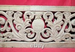 Wall Wooden Antique Panel Floral Handcarved Vintage panel Home Church Decor Rare