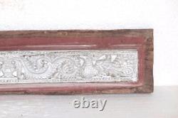 Wooden Wall Panel Carved Indian Vintage Antique Home Decor R-40