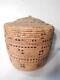 Xlarge Vintage Antique Alaska Eskimo / Inuit Lidded Indian Basket Xlnt Designs