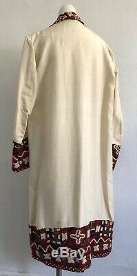 1920 Antique Indien Shisha Soie Brodée Veste De Manteau Mirrorwork Egypte Vtg