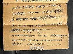 21 Pages Livre Ancien Vintage Antique Indien Manuscrits en Sanskrit Écrits à la Main
