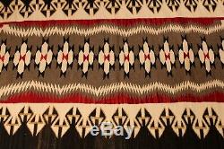 8' X 4' Tapis Amérindien Navajo Vintage Authentique Woven Hand