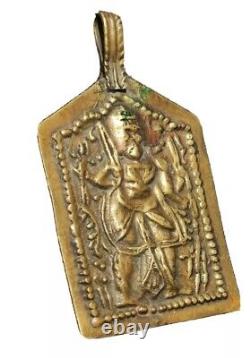 Amulette en bronze VTG hindoue Shiva Ganesha Hanuman objet de collection indien pendentif antique