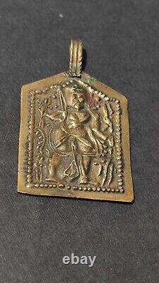 Amulette en bronze VTG hindoue Shiva Ganesha Hanuman objet de collection indien pendentif antique