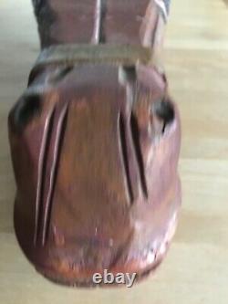 Ancien Vieux Masque De Cheval En Bois Sculpté Indien