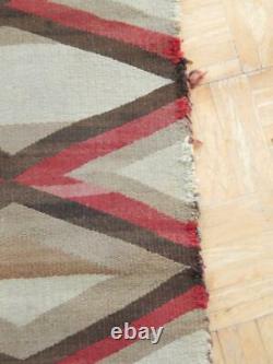 Ancien Vintage Navajo Indien Rug Blanket Tissage Crystal Post Transitionnel