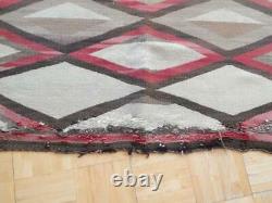 Ancien Vintage Navajo Indien Rug Blanket Tissage Crystal Post Transitionnel