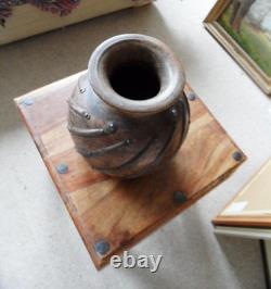 Ancienne poterie en bois de l'Himachal / Pots de l'Himachal / Pots indiens Matka Water Pot