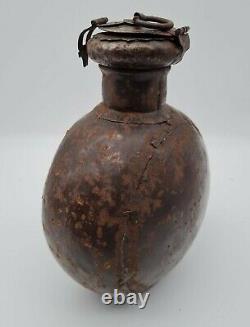 Antique Indien Vieux Vieux Vieux Pot D'eau En Métal Rare Décoratif Collectionnable