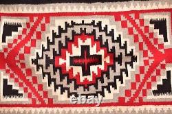 Antique Navajo Rug Natif Américain Indien Textile Ganado Tissage Vintage 47x29