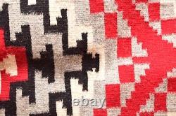 Antique Navajo Rug Natif Américain Indien Textile Ganado Tissage Vintage 47x29