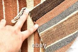 Antique Navajo Rug Native Américaine Indienne Tissage Vintage 34x22 Textile Striped