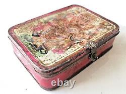 Antique Old Vintage Hindu Religieux Dieu Ganesh Litho Imprimer Adv Tin Box
