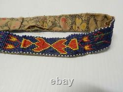 Antique Vintage C1920s Sioux Plains Indian Loom Beaded Indian Belt Pictorial