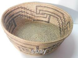 Antique / Vintage California Owens Valley Paiute Indian Basket Xlnt Dsgn Mint