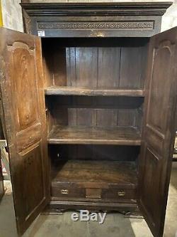 Antique Vintage Cuisine En Bois Indien Chambre Armoire Cabinet Almira