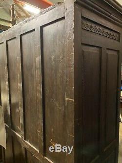 Antique Vintage Cuisine En Bois Indien Chambre Armoire Cabinet Almira