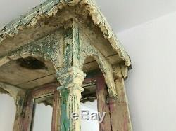 Antique Vintage En Bois Accueil Indien Hindu Temple / Sanctuaire / Autel. Ghar Mandir