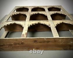 Antique Vintage Indian Furniture. Grand 9 Mughal Arched Display Unit. Cappuccino