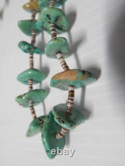 Antique Vintage Navajo / Saint-domingue Pueblo Indien Turquoise Heishi Collier