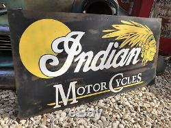 Antique Vintage Old Style Indian Motor Cycle Sign 45