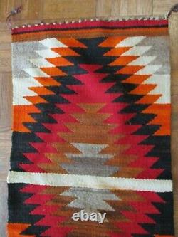 Antique Vintage Petite Navajo Rug Saddle Blanket Native American Indian Art Old