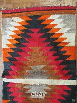 Antique Vintage Petite Navajo Rug Saddle Blanket Native American Indian Art Old