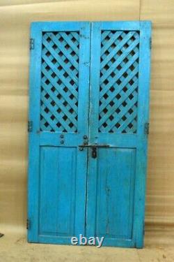 Antique Vintage Rustic Indian Jali Porte Conservée À Partir Du Milieu Des Années 90