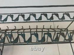 Antique Vintage Wire Plate Rack Indian Industrial Storage Unit Cabinet Drainer