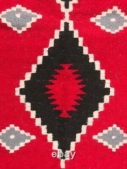Antique Vtg Native American Navajo Indian Textile Rug Blanket 48 × 30
