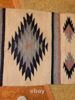 Antique Vtg Navajo Native American Indian Wool Rugsaddle Blanket 45by 22