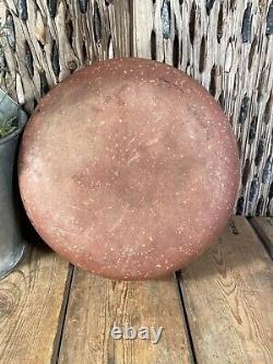 Bol plat en pierre d'argile indienne fait main de style rustique vintage