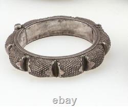 Bracelet de cheville de manchette en argent Ip Indien Mughal Antique Vintage de l'Inde