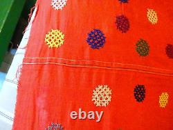 Broderie Rabari Textile Exquis Châle Vintage du Rajasthan en Inde #