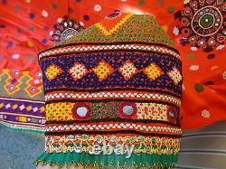 Broderie Rabari Textile Exquis Châle Vintage du Rajasthan en Inde #