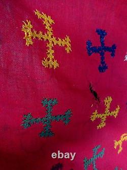 Broderie du Sindh Châle du Rajasthan Textile Ancien de l'Inde