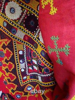 Broderie du Sindh Shawl du Rajasthan Fine Antique Textile Inde ^