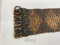 Ceinture de soutien lombaire en cuir vintage antique Harley Indian Earl