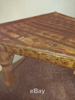 Charrette Antique / Cru Table Basse Indienne Très Rare