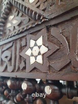 Edwardian Anglo-indian Hoshiarpur Brass Top Inlaid Centre Table. Vintage/antique