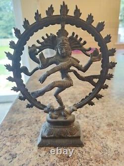 Figure en bronze vintage de Shiva Nataraja