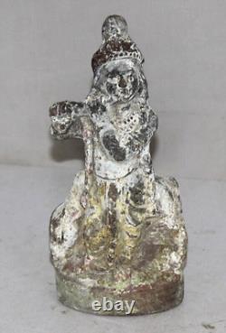 Figurine/Statue vintage en pierre sculptée à la main de Dieu Krishna des années 1900 9870