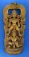 Figurine Antique Victorienne En Bois Doré à L'or De La Déesse Lakshmi Hindoue Indienne