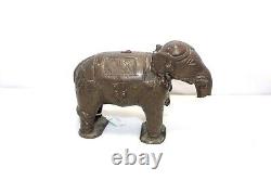 Figurine d'éléphant antique vintage en cuivre ancien gravé à la main Décoration de maison cadeau F976